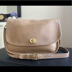 COACH VINTAGE Beige Tan Putty LEATHER CITY BAG 9790 USA